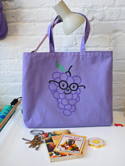 "Grape" print tote bag - Design by Natali Koromoto