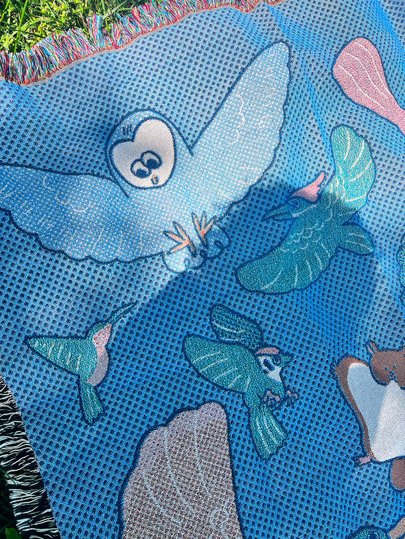 "My eyes are up here" Throw blanket