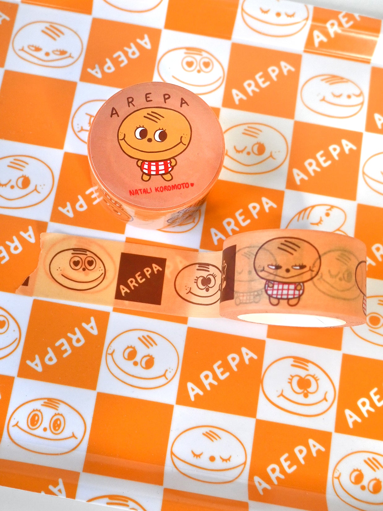 "Arepa" design Washi Tape, by Natali Koromoto.