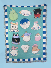 "Ceramic Party" Throw blanket. Design by Natali Koromoto