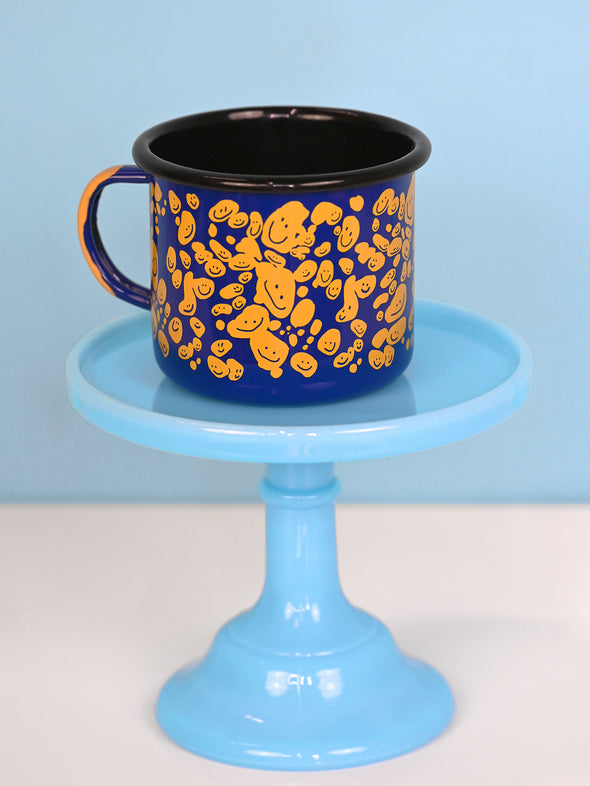 Natali Koromoto "Speckled Smileys" Enamel mug