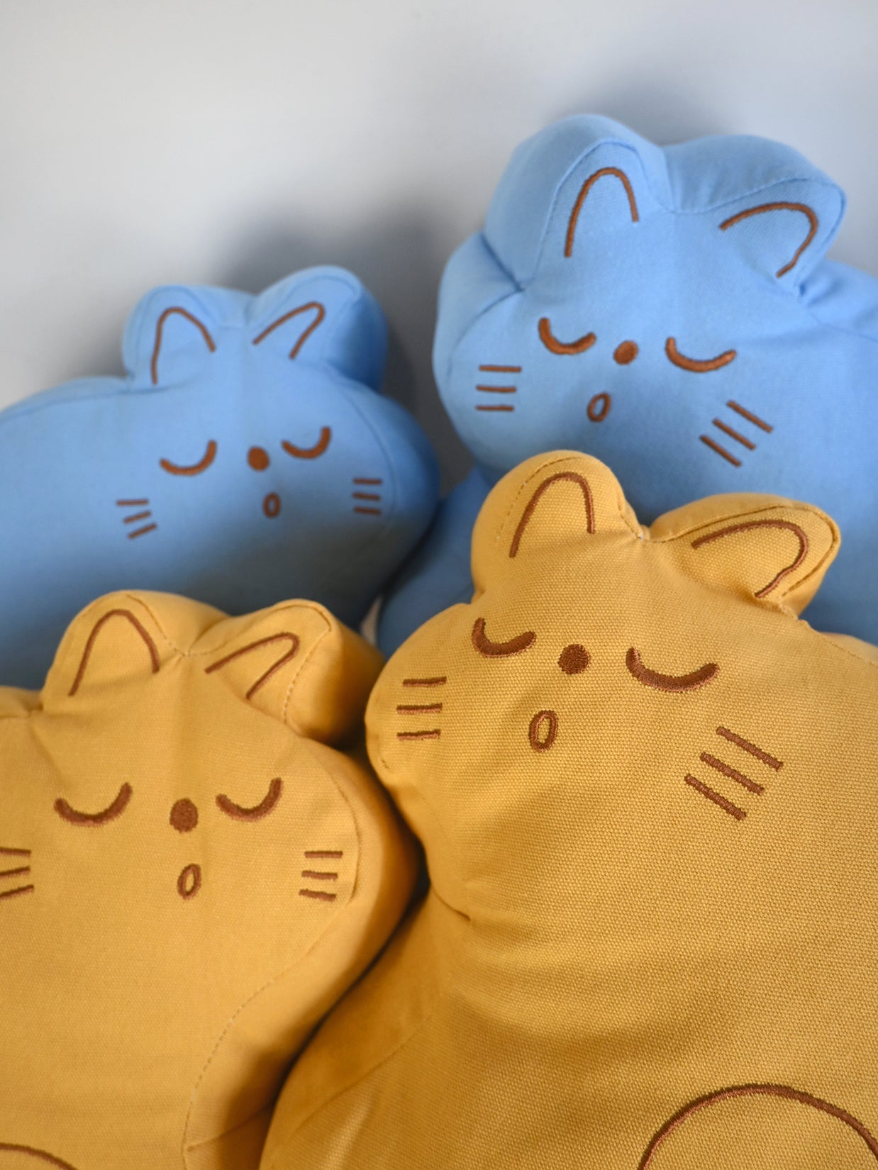 "Perfect Nap" CAT Throw Pillow Set. Design by Natali Koromoto.