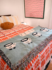 "Espresso Time!" Throw blanket. Design by Natali Koromoto Martinez