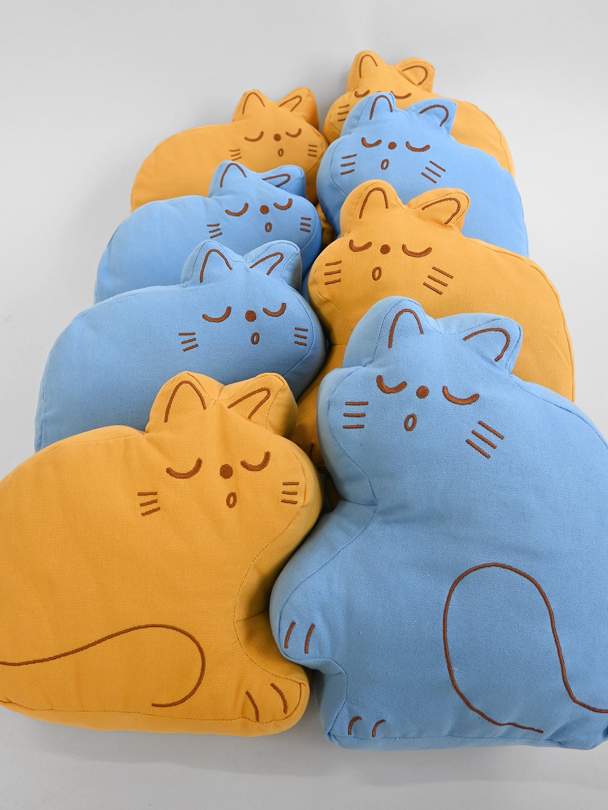 "Perfect Nap" CAT Throw Pillow Set. Design by Natali Koromoto.