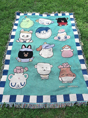 "Ceramic Party" Throw blanket. Design by Natali Koromoto