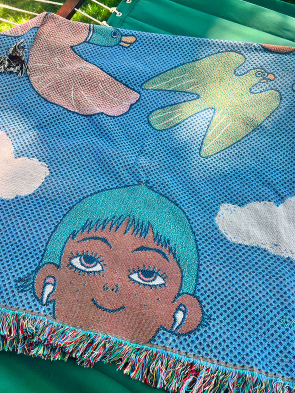 "My eyes are up here" Throw blanket
