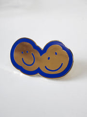 Natali Koromoto design "Speckled Smileys" Enamel Pin
