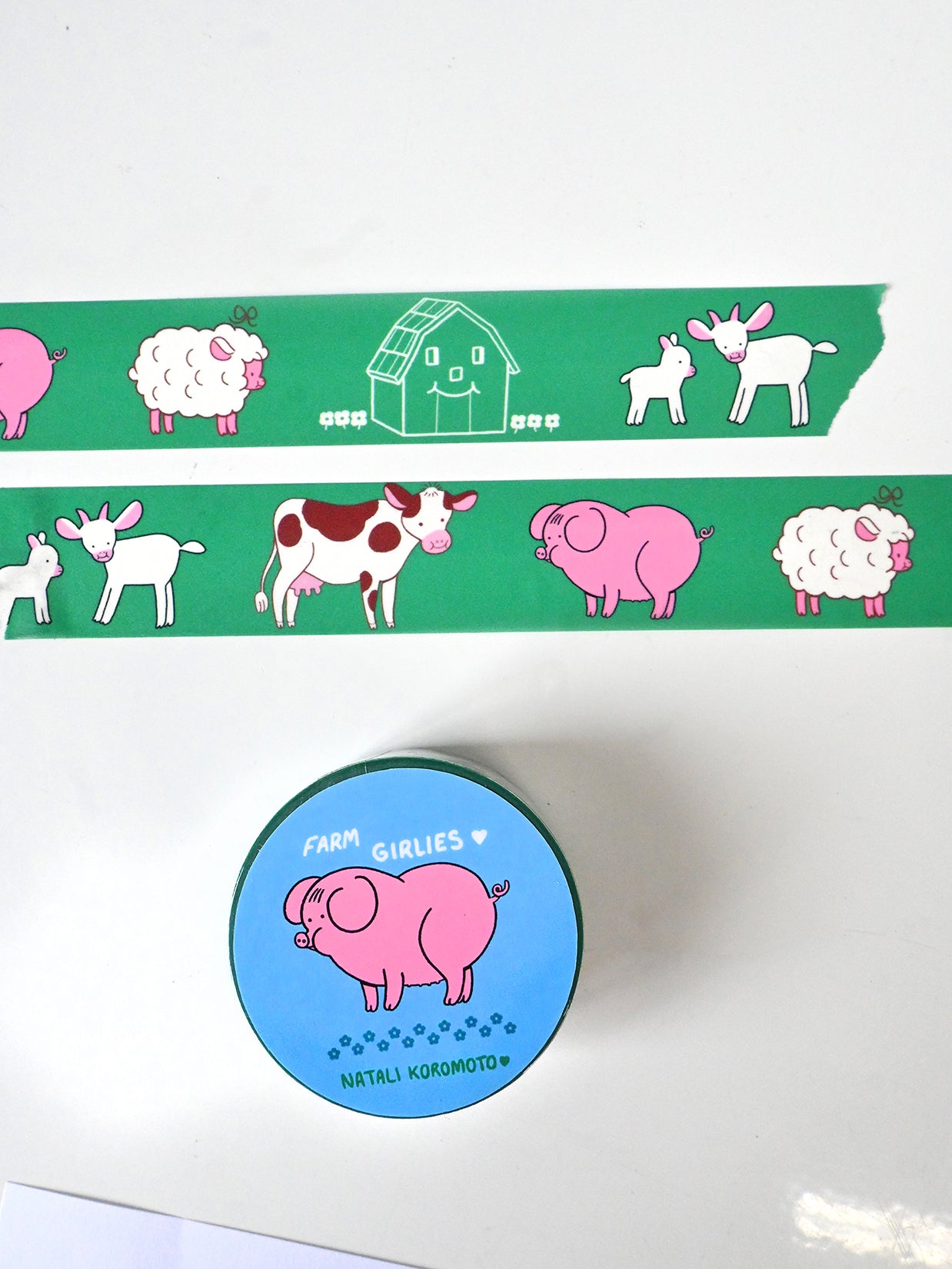 "Farm Girlies" design Washi Tape, by Natali Koromoto.