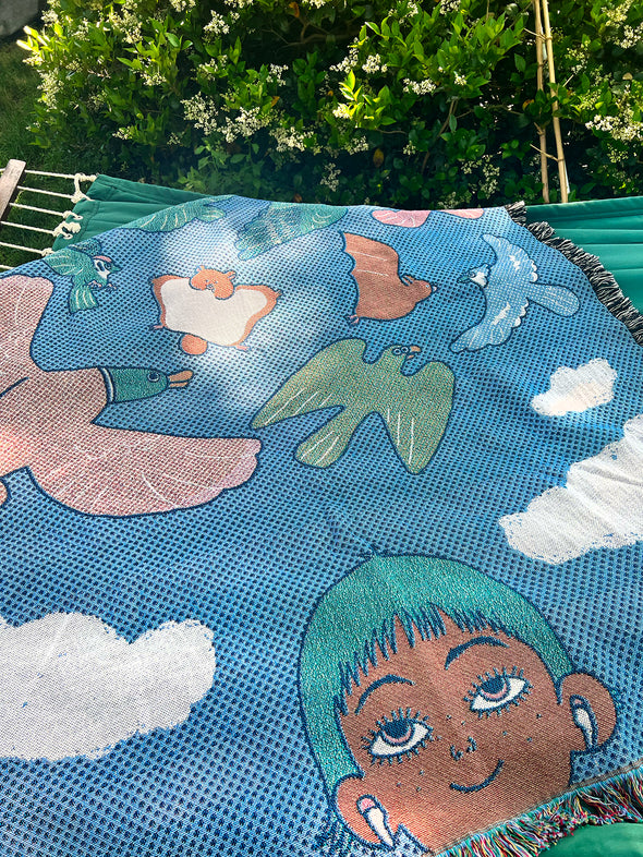 "My eyes are up here" Throw blanket