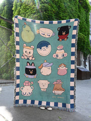 "Ceramic Party" Throw blanket. Design by Natali Koromoto