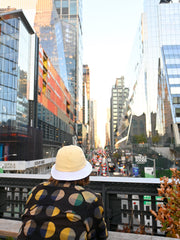 "Egghead" Linen bucket hat. Design by HO HOS HOLE IN THE WALL 🐜 Made in NYC