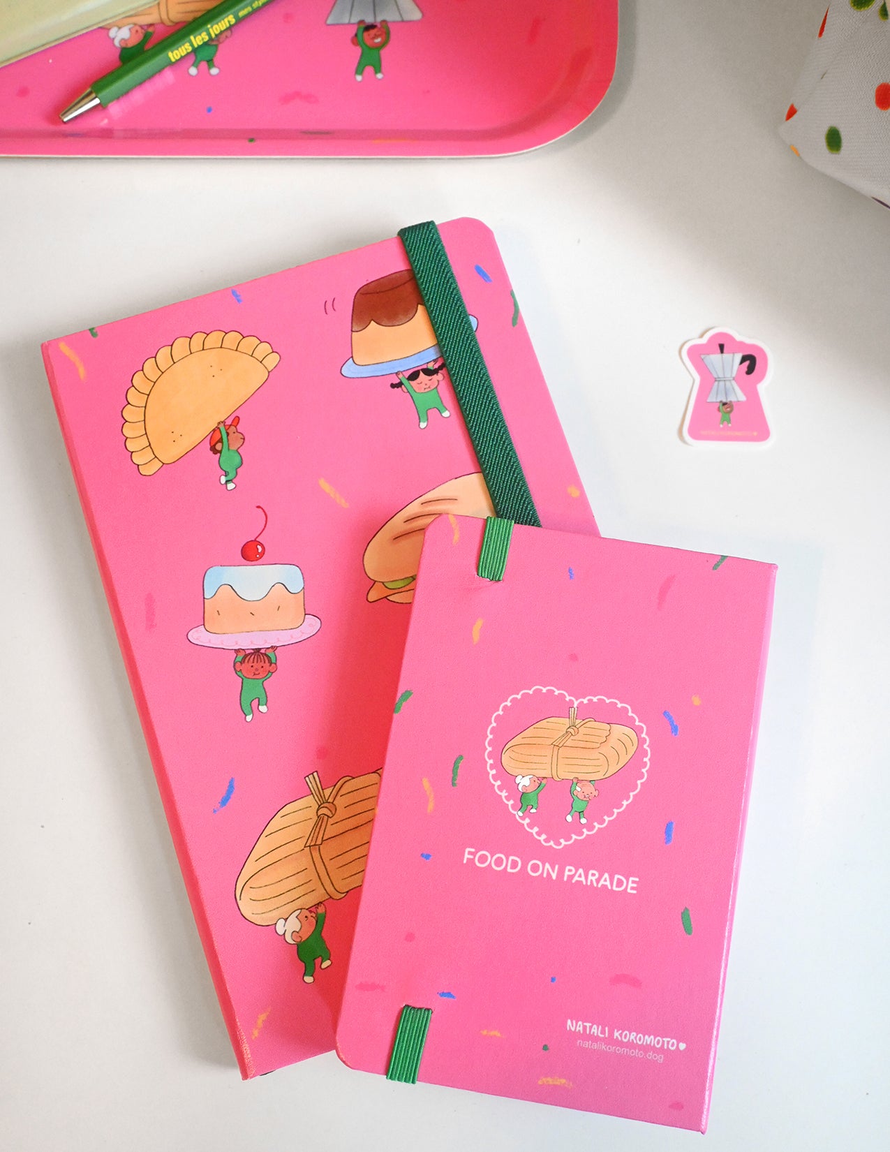 "Food on Parade" Hardcover Notebook
