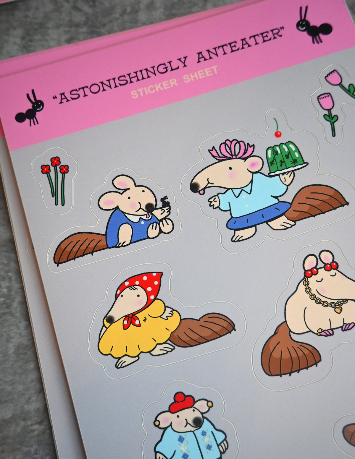 “Astonishingly Anteater” Sticker sheet
