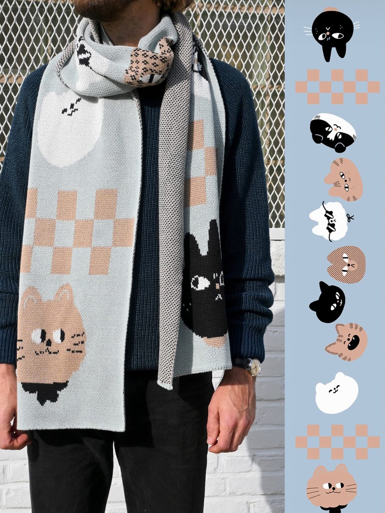 "CATS" Jumbo scarf