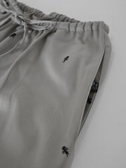 HO HOS HOLE IN THE WALL brand "Ants on Your Pants" Shorts. Design by Natali Koromoto. Pearl Grey colorway