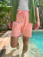HO HOS HOLE IN THE WALL brand  "Ants on Your Pants" Shorts. Pink Lemonade colorway