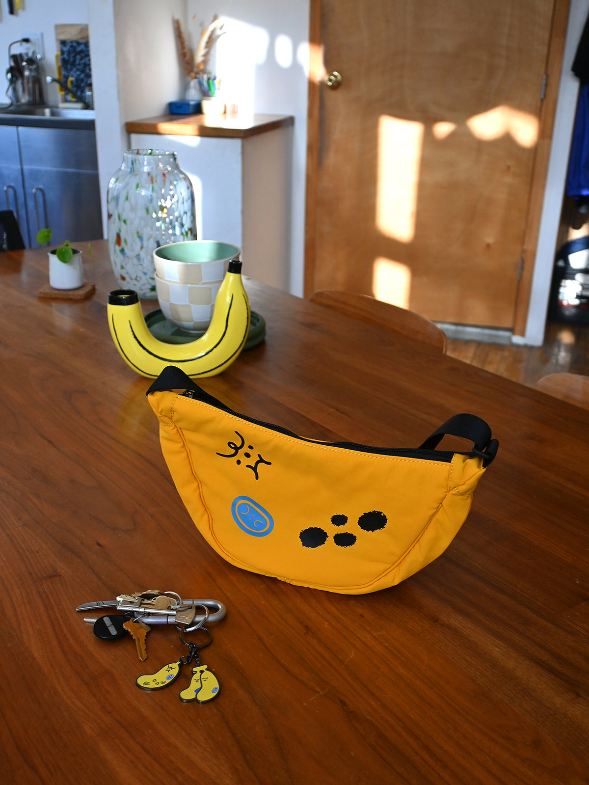 "Bad-nana" Crescent Bag. Natali Koromoto design NYC.