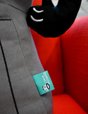 Throw pillow: Smiling espresso percolator character with thumbs up handle for an arm. Design by illustrator Natali Koromoto.