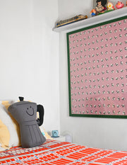 Throw pillow: Smiling espresso percolator character with thumbs up handle for an arm. Design by illustrator Natali Koromoto.