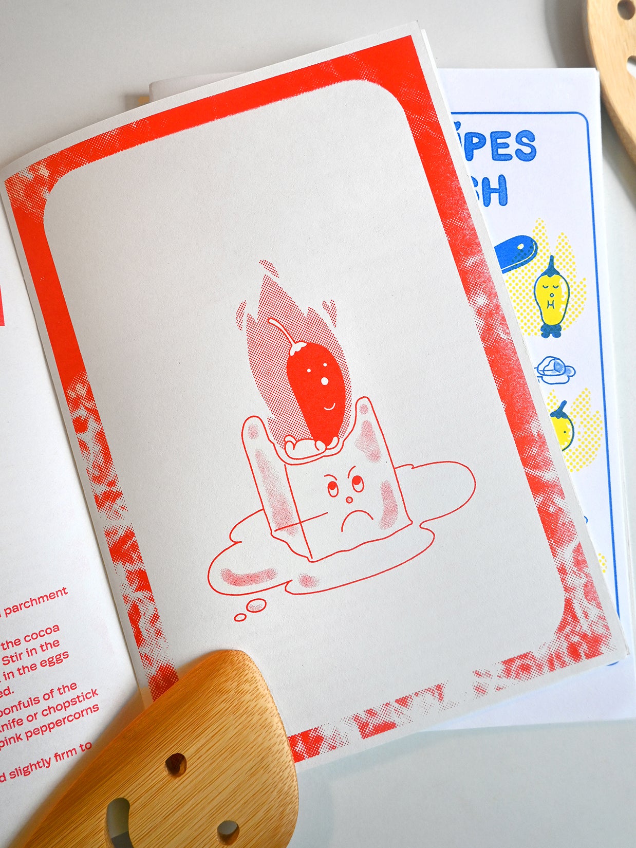 Fiery Recipes to Abolish Ice zine. 10 Fiery recipes. 60% proceeds go to United We Dream. Illustrations by Natali Koromoto Martinez.