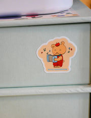 Pack of 10 vinyl stickers, Sticky Friends Edition #4. Designs by Natali Koromoto.
Includes one 4" x 6" postcard. 
