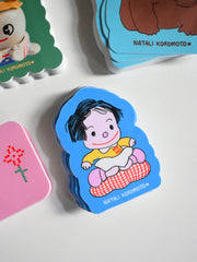 Jumbo Stickers! Designs by Natali Koromoto Martinez. Average size 3"x3". Water-resistant. Dishwasher safe