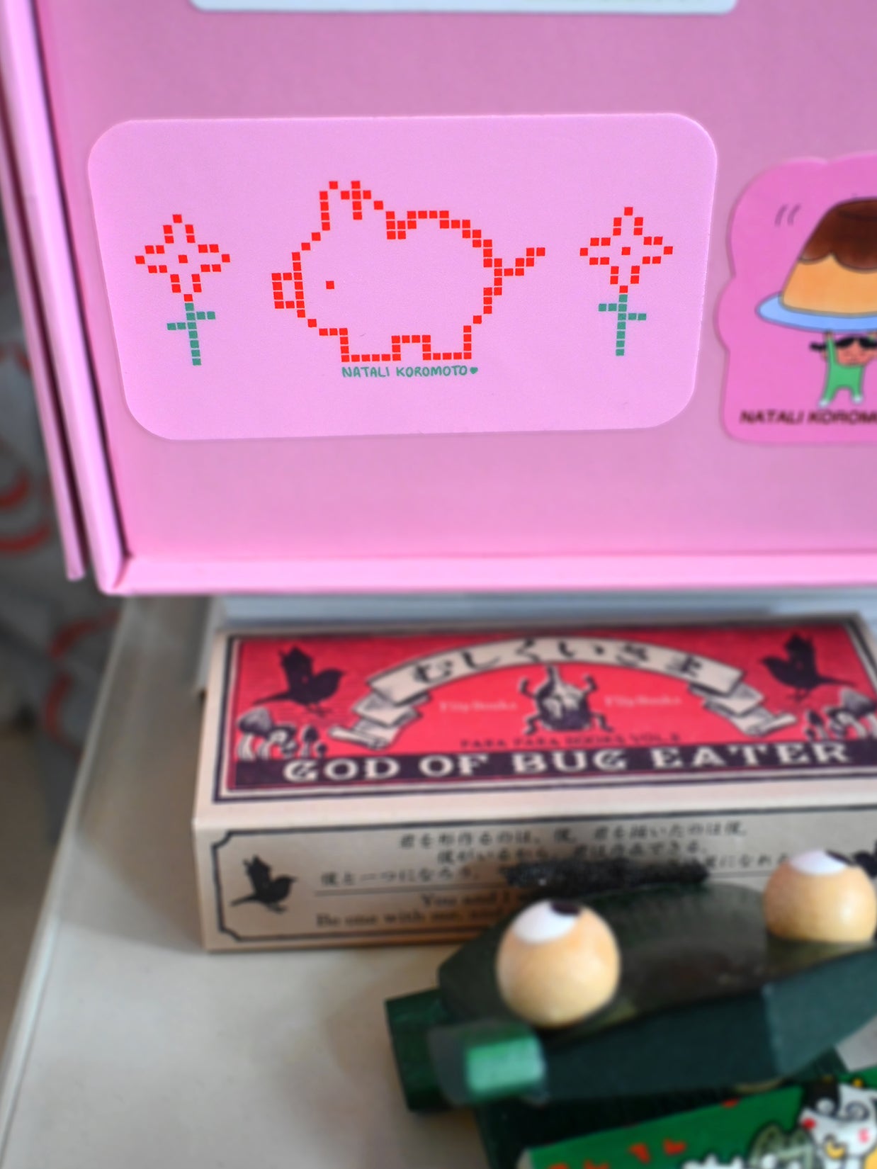 Jumbo Stickers! Designs by Natali Koromoto Martinez. Average size 3"x3". Water-resistant. Dishwasher safe