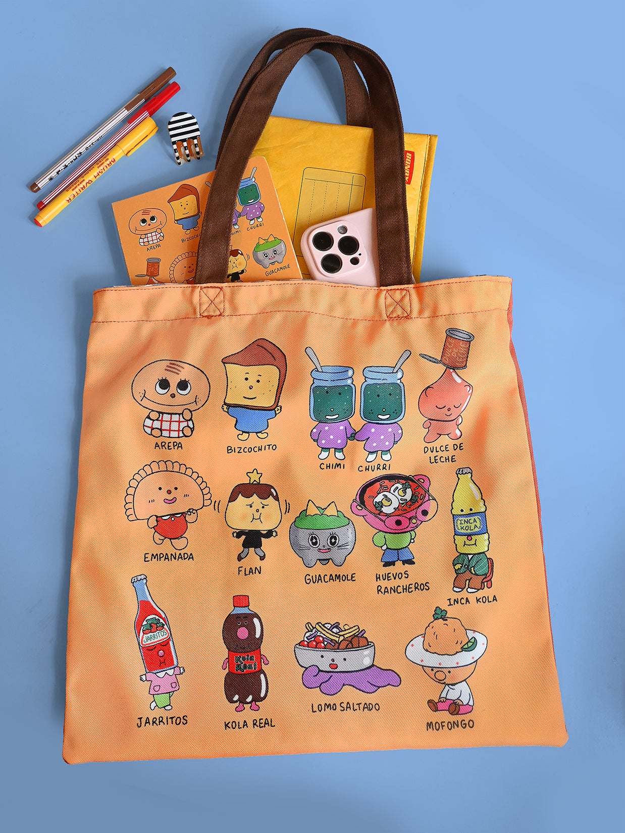 "Los Alfabetos" tote bag, by Natali Koromoto Martinez. 