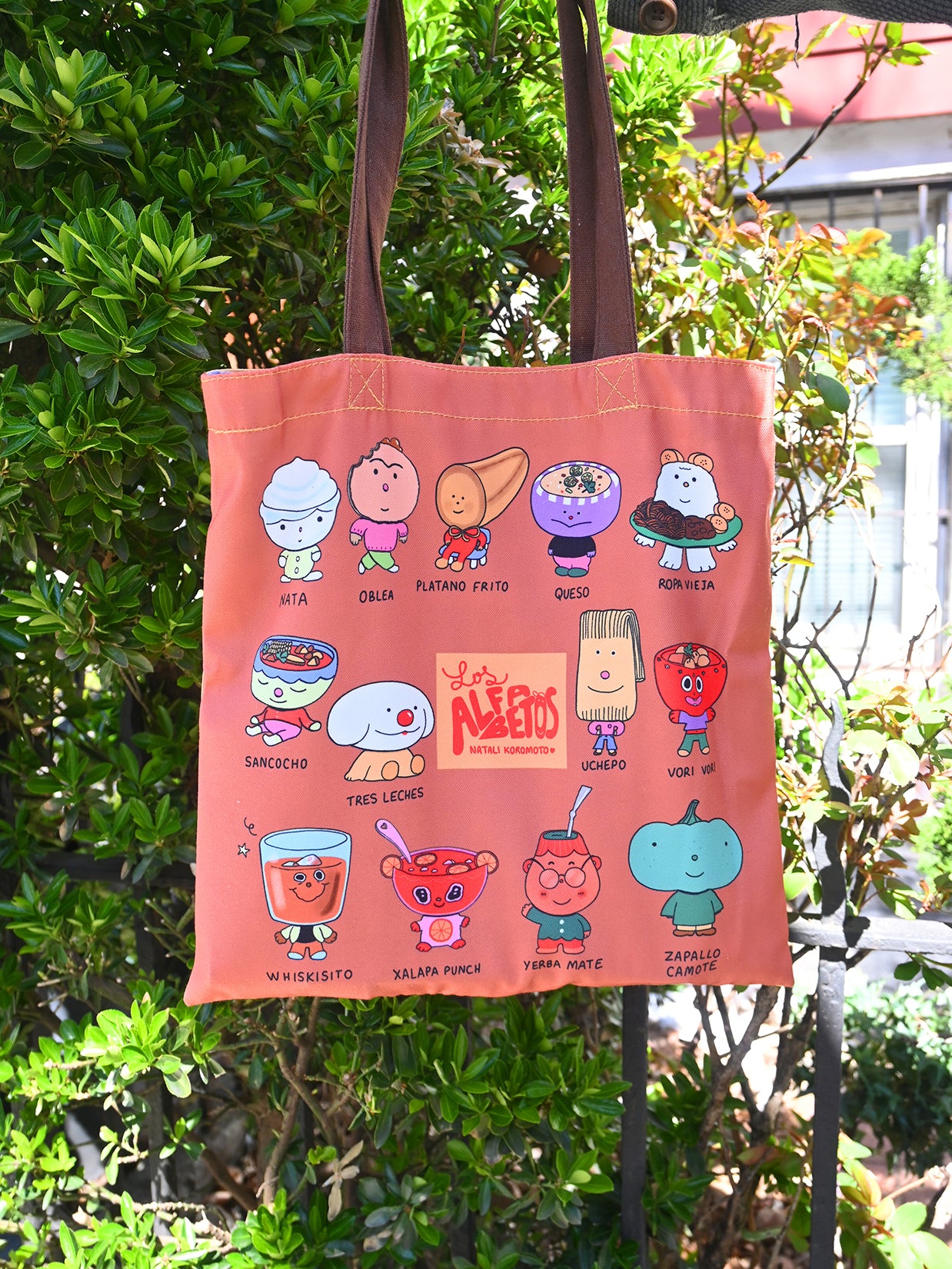 "Los Alfabetos" tote bag, by Natali Koromoto Martinez. 