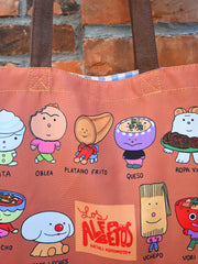 "Los Alfabetos" tote bag, by Natali Koromoto Martinez. 