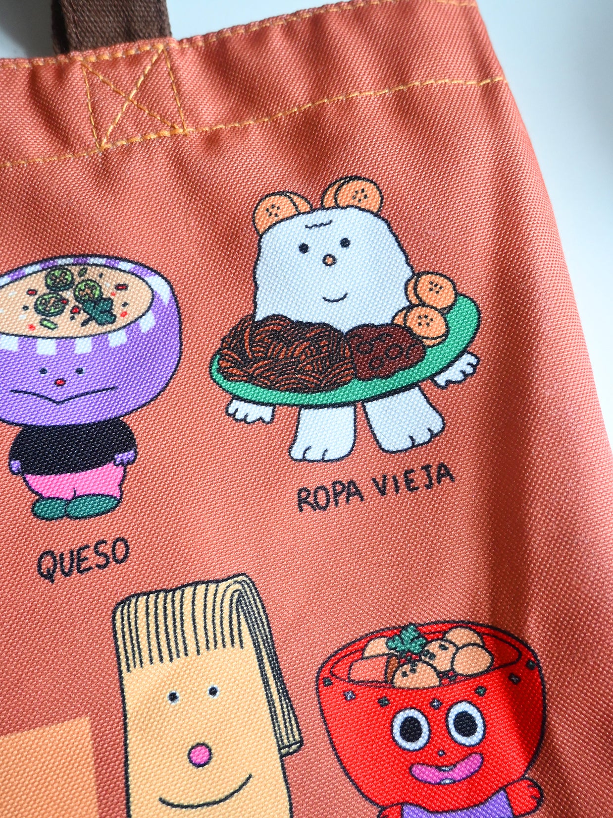 "Los Alfabetos" tote bag, by Natali Koromoto Martinez. 