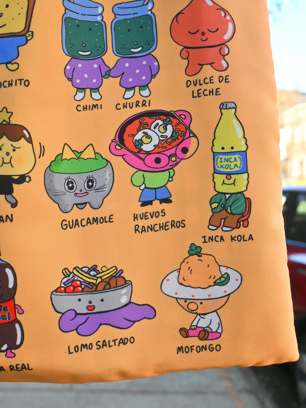 "Los Alfabetos" tote bag, by Natali Koromoto Martinez. 