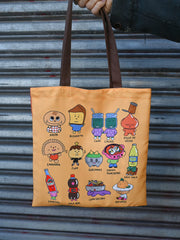 "Los Alfabetos" tote bag, by Natali Koromoto Martinez. 