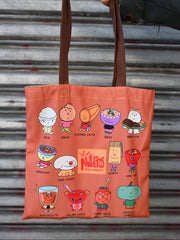 "Los Alfabetos" tote bag, by Natali Koromoto Martinez. 
