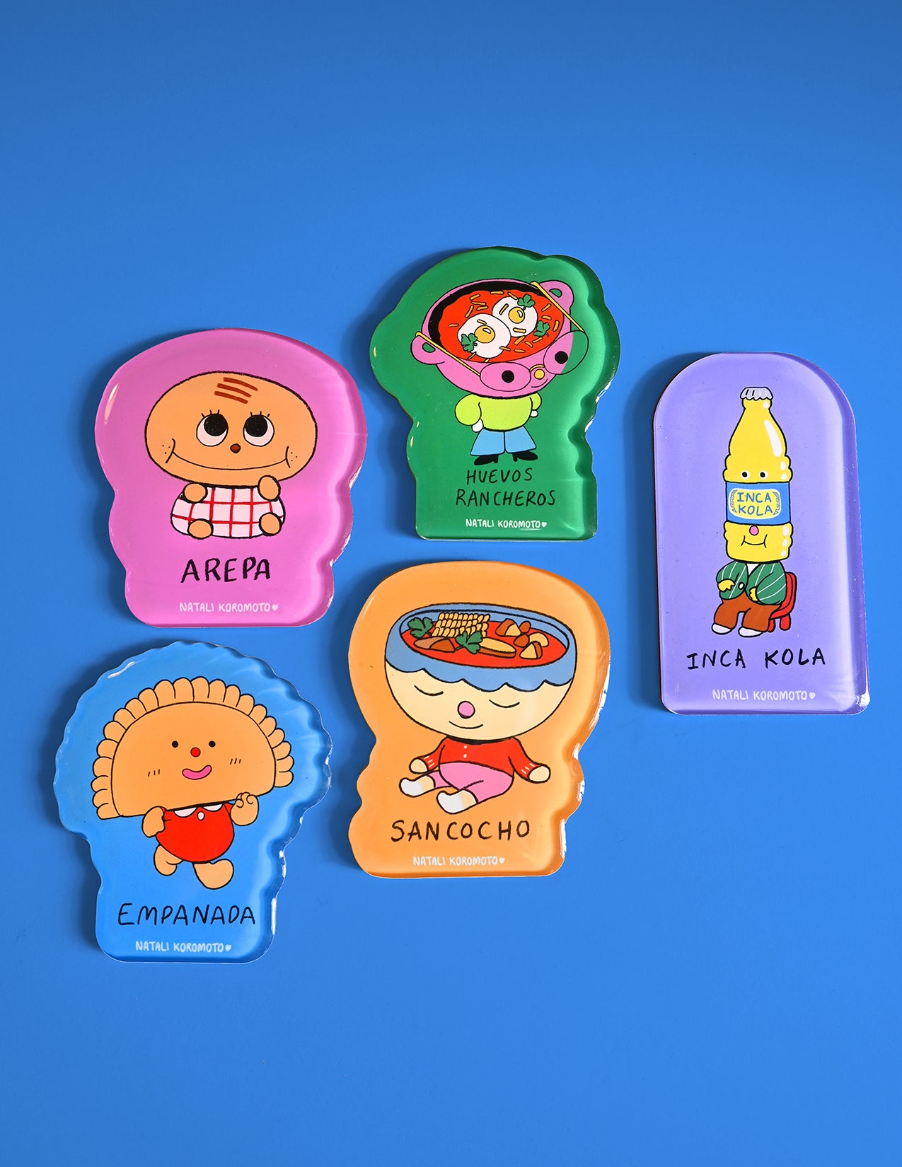 "Spell it out" Acrylic Magnets. Designs by Natali Koromoto Martinez