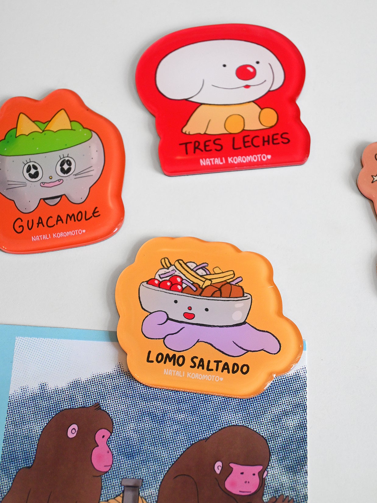 "Spell it out" Acrylic Magnets. Designs by Natali Koromoto Martinez