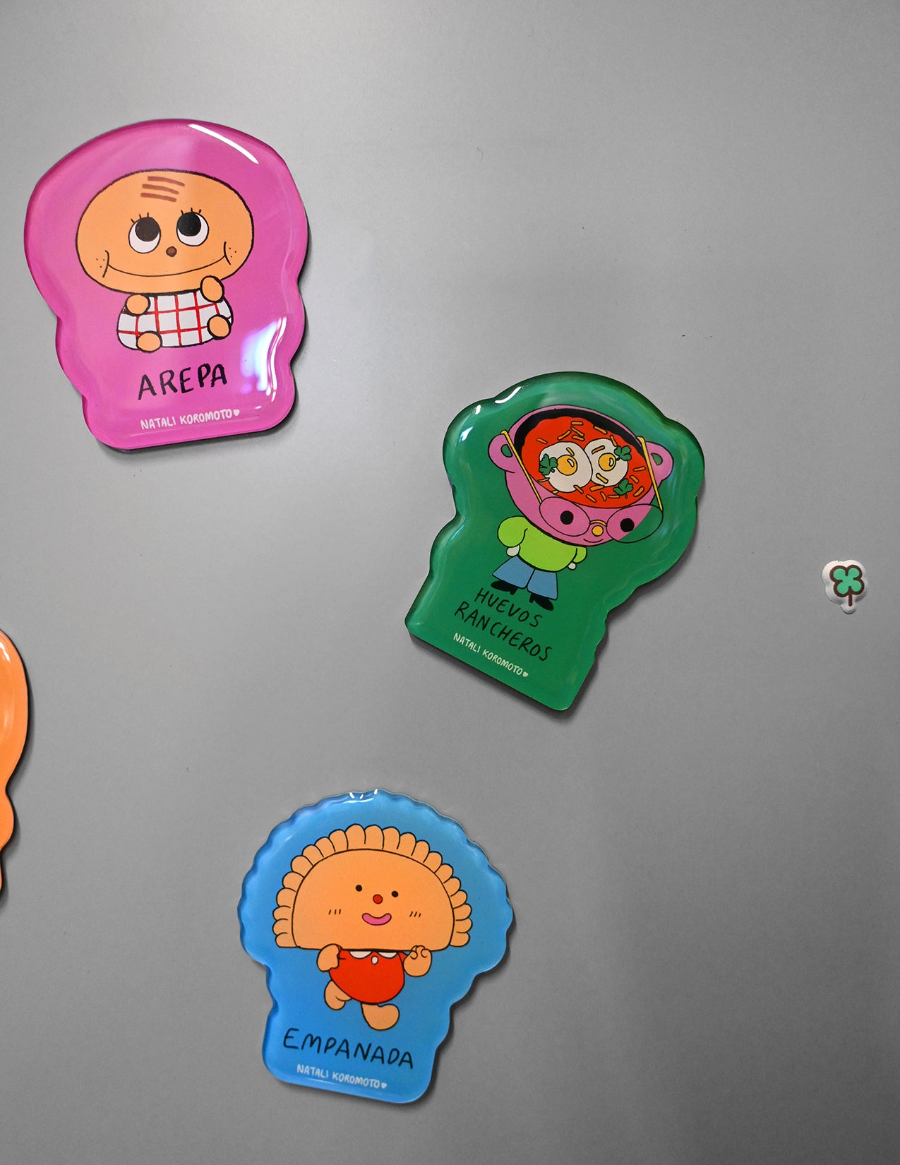 "Spell it out" Acrylic Magnets. Designs by Natali Koromoto Martinez