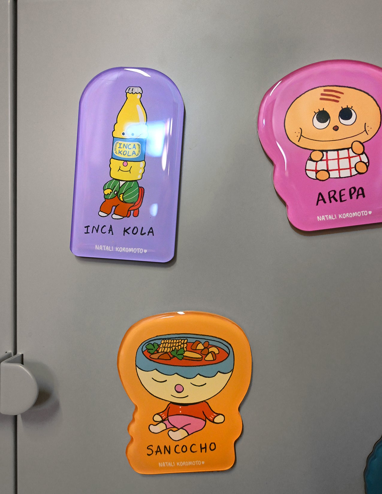 "Spell it out" Acrylic Magnets. Designs by Natali Koromoto Martinez