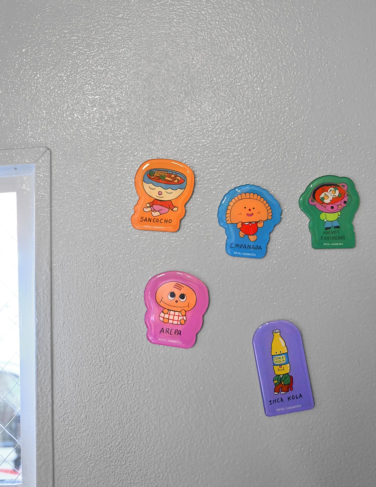 "Spell it out" Acrylic Magnets. Designs by Natali Koromoto Martinez