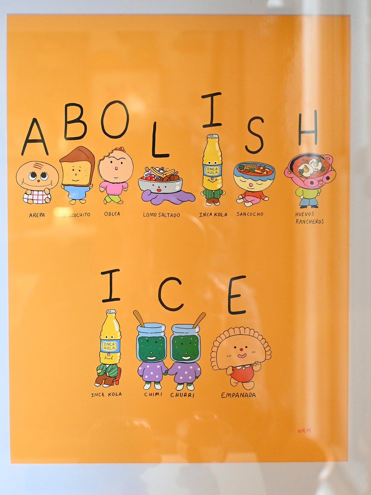 "Spell it out" by Natali Koromoto, paper print. Sizes: 8.5"x11" and 13"X19".
100% of the profits from this print will go to the Defending Our Neighbors fund.