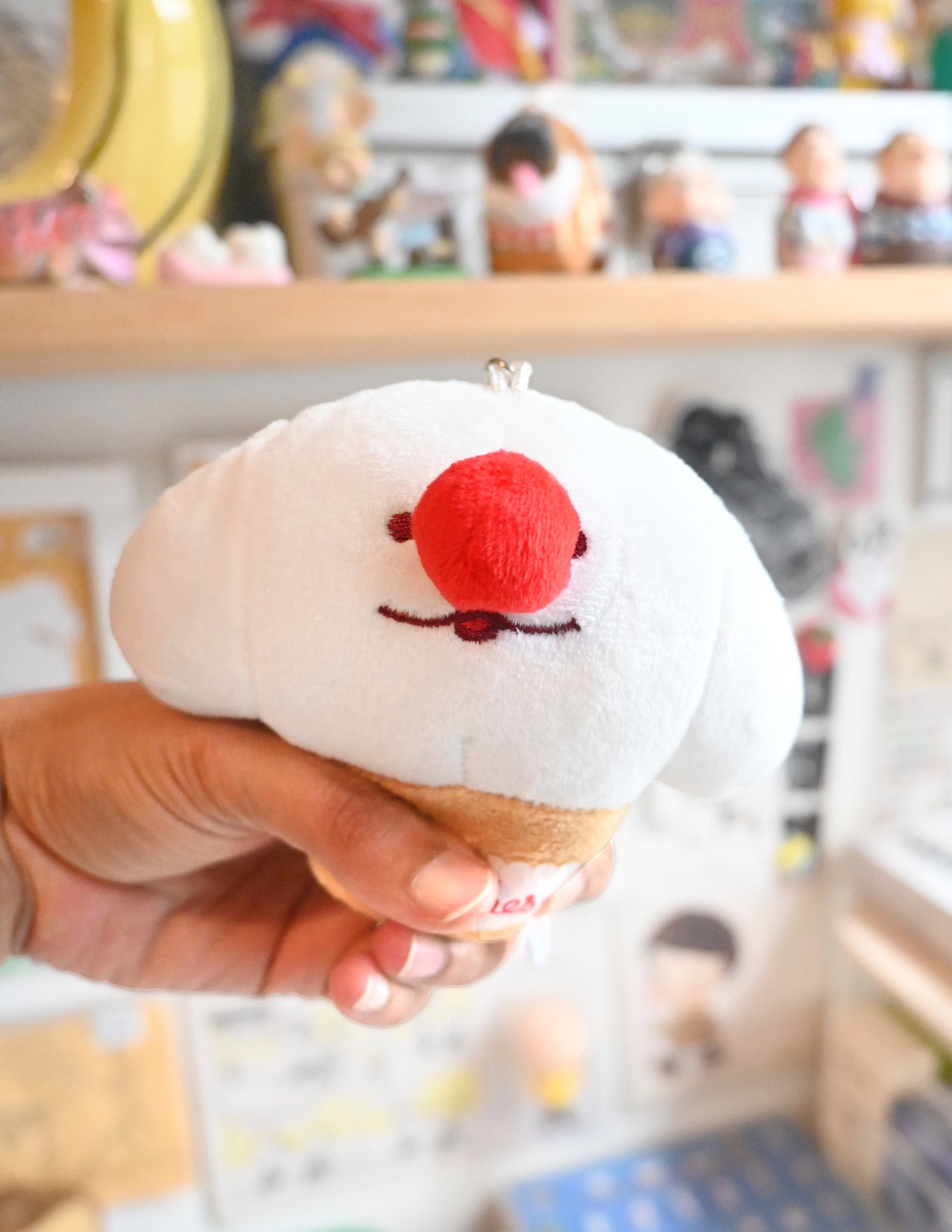 "Tres Leches" keychain plush. Design by Natali Koromoto Martinez.
