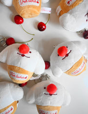 "Tres Leches" keychain plush. Design by Natali Koromoto Martinez.