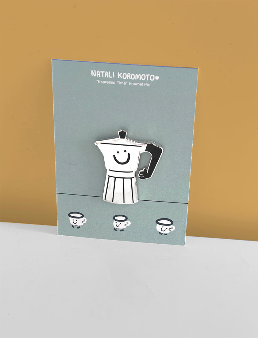 Natali Koromoto design "Espresso Time" (Enamel Pin)
