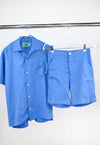 "Tutti-Frutti" Linen Shorts - Blueberry