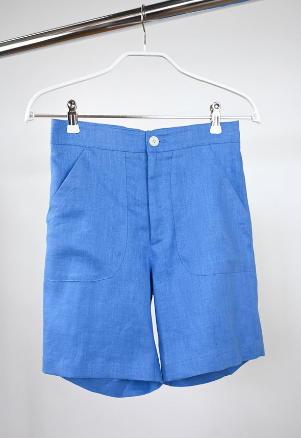 "Tutti-Frutti" Linen Shorts - Blueberry