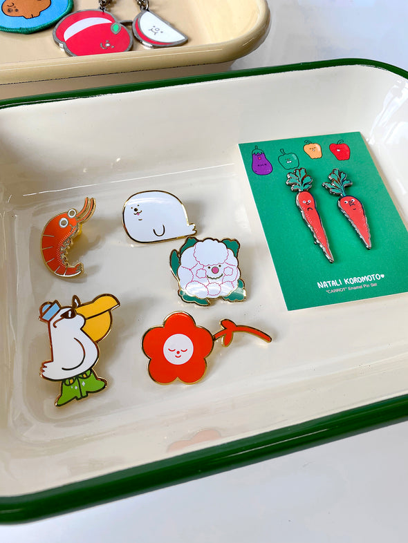 "Shrimp" enamel pin