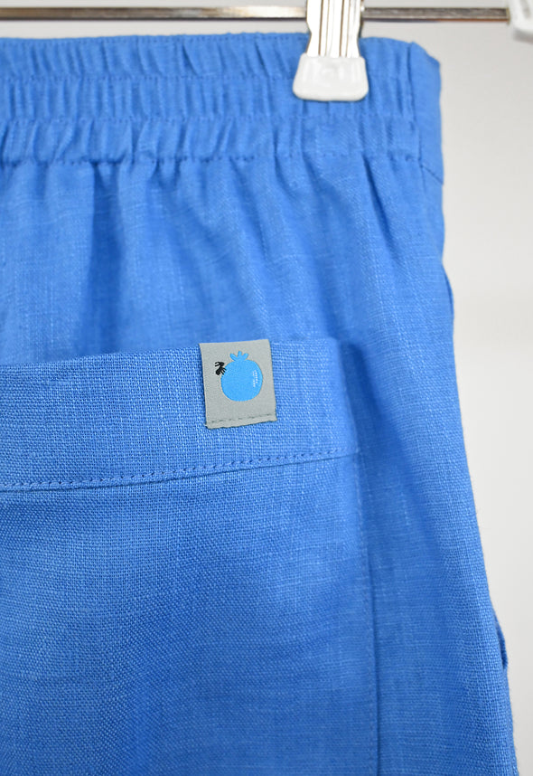 "Tutti-Frutti" Linen Shorts - Blueberry