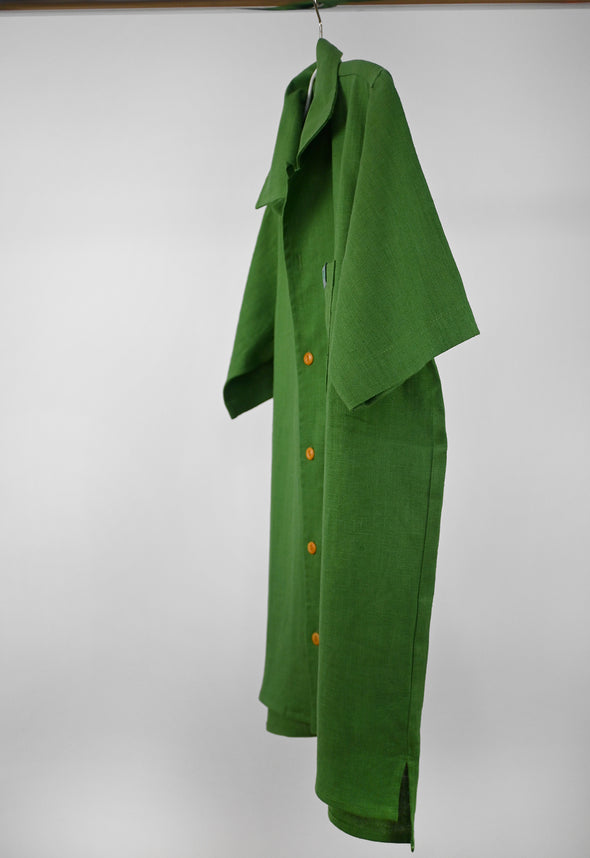 "Tutti-Frutti" Linen Shirt - Plantain Green