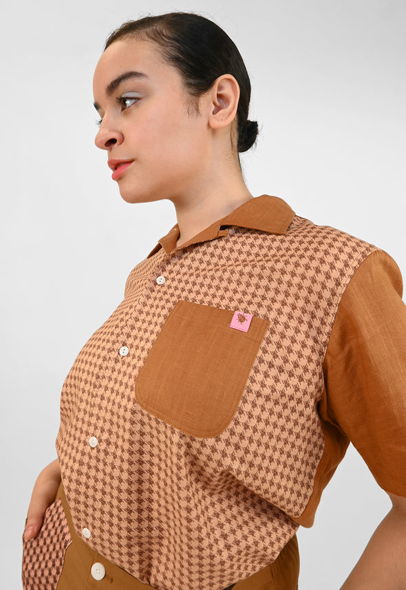 "Beetletooth" Shirt - Rust Linen