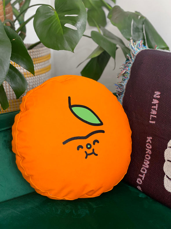 "Fresh Fruit" ORANGE throw pillow